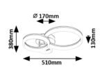Amilia,ind.ceil. LED24W, 51x38cm, gold 71383 - imagine 9