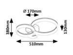 Amilia,ind.ceil. LED24W, 51x38cm, black 71385 - imagine 9