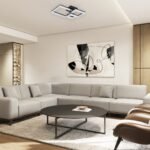 Amilia,ind.ceil. LED22W, 47x47cm, black 71386