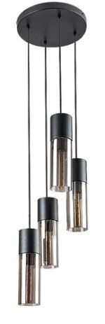 Pendul Ronno, Negru, E27 4x25W, Rabalux - imagine 4