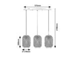 Pendul Adalla, Negru mat, E27 3x40W, 575x260mm, Rabalux - imagine 8