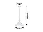 Linavo,ind.pend. E27 1xMAX40W, D52cm 72164 - imagine 6