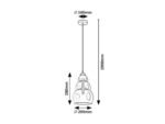 Pendul Salvatore, Negru, E27 1x40W, Rabalux - imagine 7