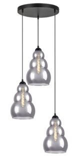 Pendul Salvatore, Negru, E27 3x40W, Rabalux - imagine 3