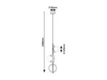 Jules,ind.pend. G9 3xMAX5W, H120cm 72224 - imagine 6
