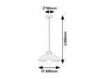 Golnar,ind.pend. G9 1xMAX5W, D30cm,beige 72230 - imagine 5