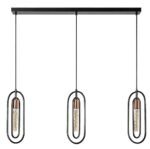Pendul Rovier, Negru mat, E27 3x40W, Rabalux - imagine 4