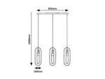 Pendul Rovier, Negru mat, E27 3x40W, Rabalux - imagine 7