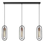 Pendul Rovier, Negru mat, E27 3x40W, Rabalux - imagine 3