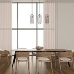 Pendul Rovier, Negru mat, E27 3x40W, Rabalux