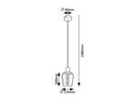 Pendul Florian, Negru mat, E27 1x40W, Rabalux - imagine 8