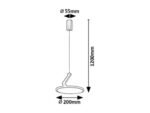 Ovidia,ind.pend. LED20W, H120cm, black 72327 - imagine 6