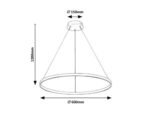 Beliza.ind.pend. LED55W, 1 round, black 72344 - imagine 5