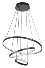 Beliza.ind.pend. LED90W, 3 round, black 72346 - imagine 2