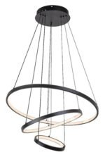 Beliza.ind.pend. LED90W, 3 round, black 72346