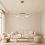 Beliza.ind.pend. LED55W, 1 round, gold 72347