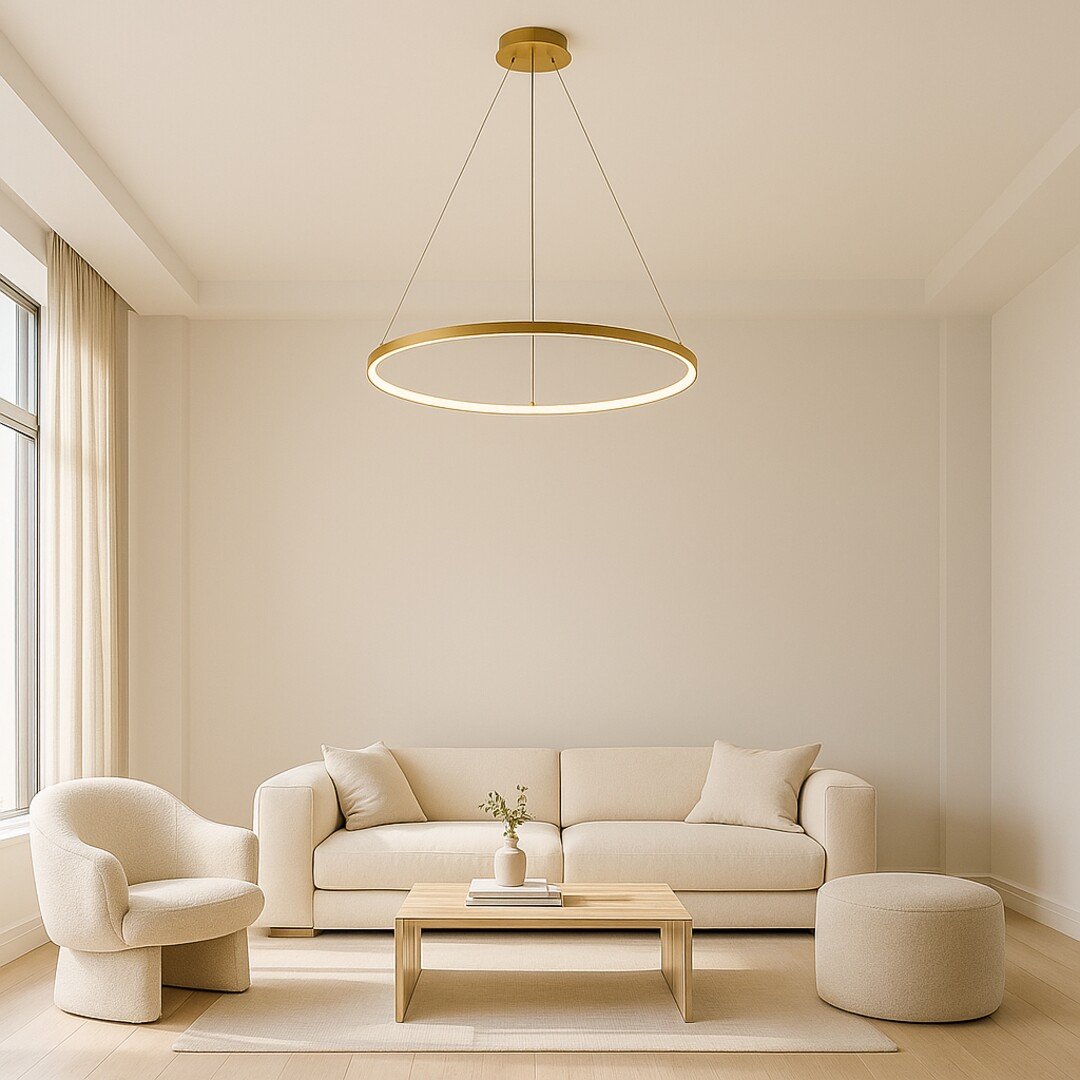 72347-e Beliza.ind.pend. LED55W, 1 round, gold 72347 - imagine 1