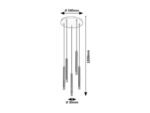 Ramira,ind.pend.G9 5xMAX5W, D36cm, black 72360 - imagine 7