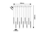 Ramira,ind.pend.G9 10xMAX5W, L96cm, gold 72365 - imagine 5