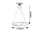 Niloo,ind.pend. LED40W, D55cm, H120cm 72367 - imagine 7