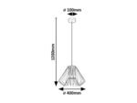 Emerencia,ind.pend. E27 1xMAX40W, D40cm 72372 - imagine 5