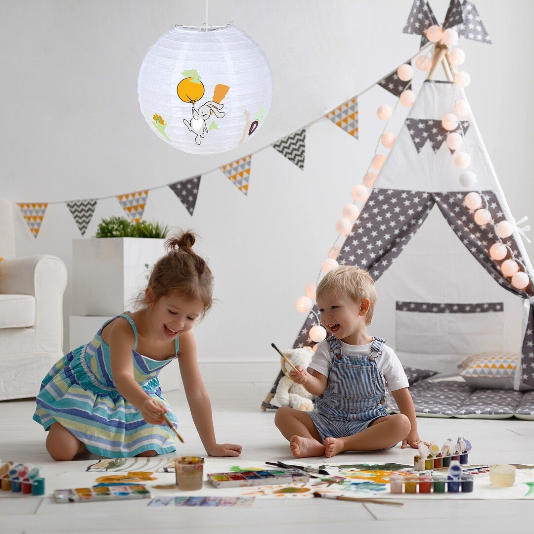 72410-e-1 Hopply,ind.paper pend. D40cm, bunny 72410 - imagine 1
