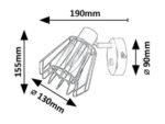 Emerencia,ind.wall, E14 1xMAX40W, L19cm 73067 - imagine 7