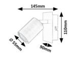 Gerhard,ind.wall, GU10 1xMAX15W, H11cm 73071 - imagine 5