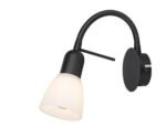 Soma,ind.wall, E14 1x40W, H20,5cm, black 73090 - imagine 3