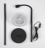 Lampadar Venturo, Metal Negru, Abajur Alb, E27 x1 20W, L380mm, H1350mm, Rabalux - imagine 5