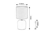 Veioză Daphni, Bej, E14 1x40W, Ø120mm, H230mm, Rabalux - imagine 4