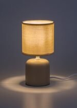 Veioză Daphni, Bej, E14 1x40W, Ø120mm, H230mm, Rabalux - imagine 3