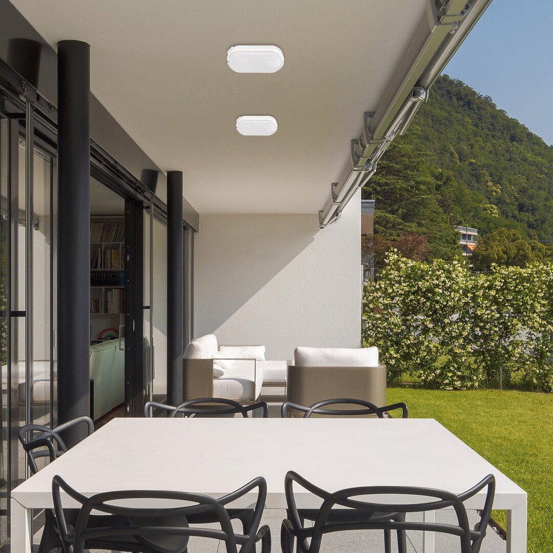 7408-e Plafonieră Exterior Hort, Alb, LED 15W, 200x100mm, IP54, Rabalux - imagine 1