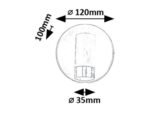 Kadir,ind.wall, LED3W, black/gold 75040 - imagine 7