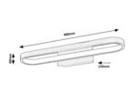 Odran,ind.wall, LED15W, L40cm, gold 75055 - imagine 5