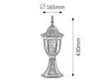 Lampadar Exterior Milano, Auriu antic, E27 1x60W, H43mm Rabalux - imagine 4
