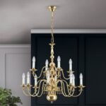 Candelabru Clasic FLAMAND, 12 lampi, alama masiva lucioasa, E14 12x40W, Stilluster , ORION - imagine 3