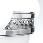 Candelabru ALT VIEN, 5+1 lampi E14, alama solida nichelata, abajur sticla opal, diametrul 70cm ORION - imagine 6