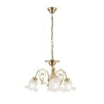 Candelabru RINGSTRASSE, 3 lămpi E27 alama solida finisaj alamă lucioasă cu abajur decorat ORION - imagine 5