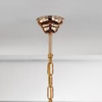 Candelabru de cristal KRISTALLDESIGN, 9 lampi E14, 102x58cm, alama solida aurie cu nuanta de sampanie, pandantive de cristal Swarovski ORION - imagine 6