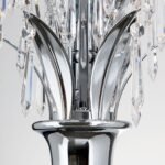 Candelabru de cristal PALME, 6 lampi G9, alama solida cromata, pandantive de cristal Schoeler ORION - imagine 7