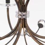 Candelabru de cristal EREMITAGE, 6 lumini G9, cadru otel antichizat, bile de cristal Swarovski, diametru 60cm ORION - imagine 7