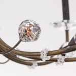 Candelabru de cristal EREMITAGE, 8 lumini G9, cadru otel antichizat, bile de cristal Swarovski, diametru 76cm ORION - imagine 6