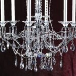 Candelabru de cristal KATHARINA, 6 lumini E14, pandantive de cristal Swarovski, diametru 75cm,  alama solida cromata ORION - imagine 3