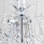 Candelabru de cristal KATHARINA, 10 lumini E14, pandantive de cristal Swarovski, diametru 110cm,  alama solida cromata ORION - imagine 6