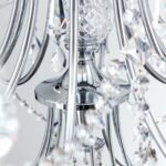 Candelabru de cristal KATHARINA, 10 lumini E14, pandantive de cristal Swarovski, diametru 110cm,  alama solida cromata ORION - imagine 7