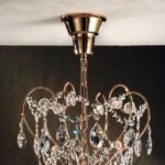Candelabru de cristal KATHARINA, 6 lumini E14, pandantive de cristal Swarovski, diametru 75cm, placat cu aur de 24K ORION - imagine 4