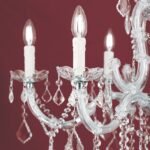 Candelabru THERESA, 6-brate E14 cadru otel argintiu ORION - imagine 8