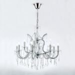 Candelabru THERESA, 12-brate E14 cadru otel argintiu ORION - imagine 9