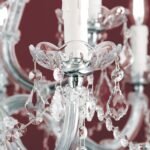 Candelabru THERESA, 12-brate E14 cadru otel argintiu ORION - imagine 8